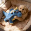 Interactive dragon squeaky plush dog toy for everyday play