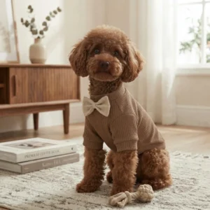 coffee waffle pattern dog coat