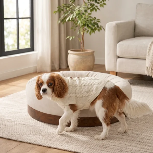 Sienna Oslo low profile dog bed with plush cushioned interior