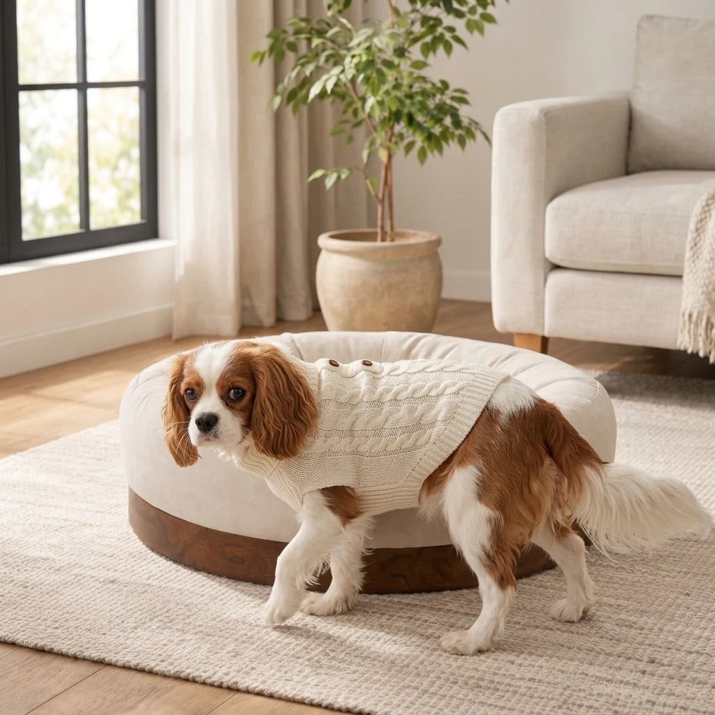 Sienna Oslo low profile dog bed with plush cushioned interior