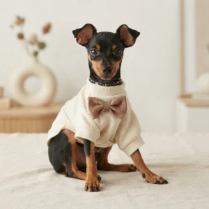 white waffle pattern dog coat