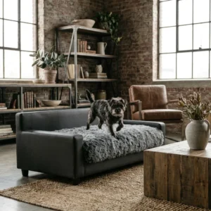benson gray dog sofa bed comfort
