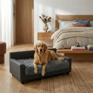 Benson Gray Orthopedic Dog Sofa Bed