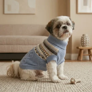 sky blue dog sweater